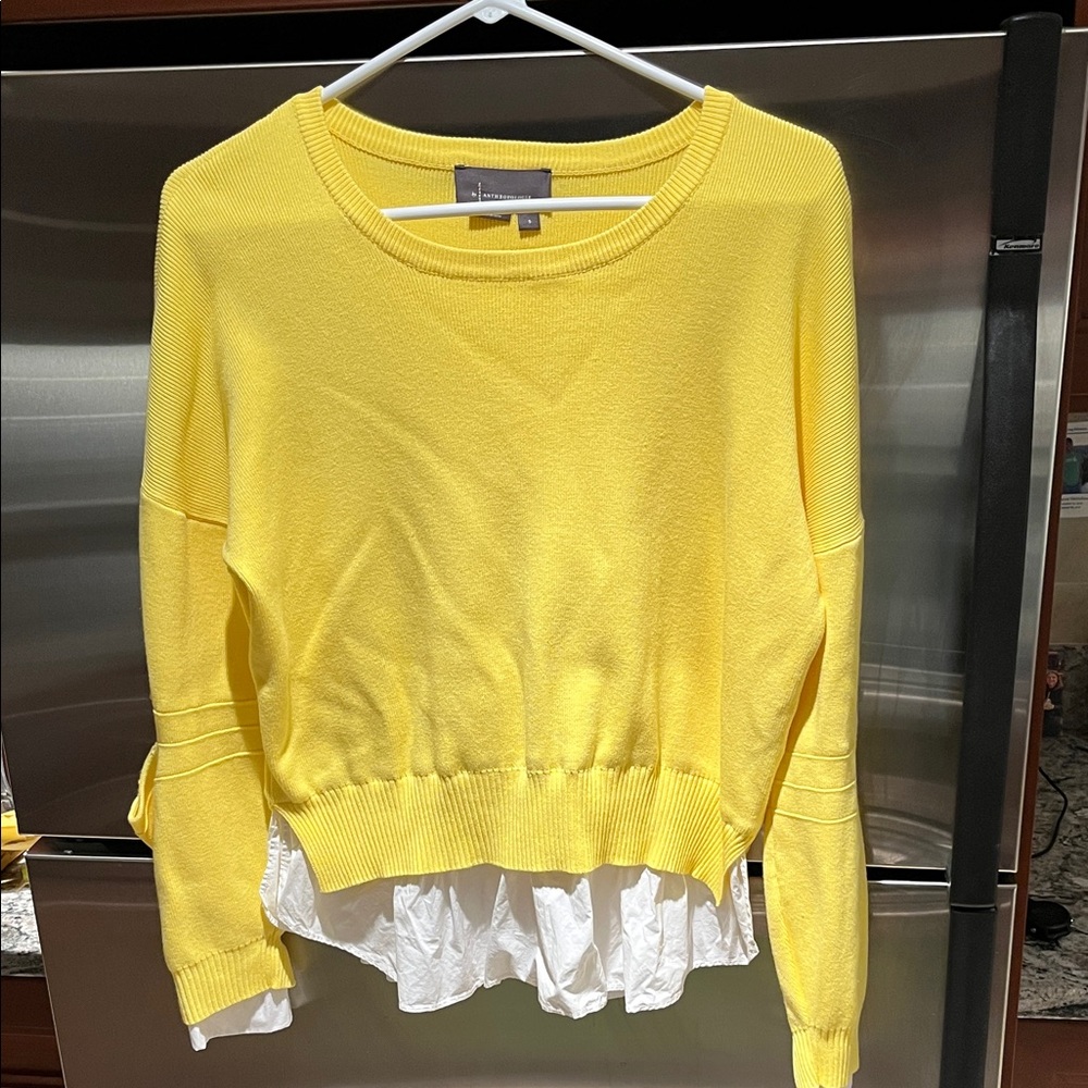 Anthropologie Bright Yellow Top